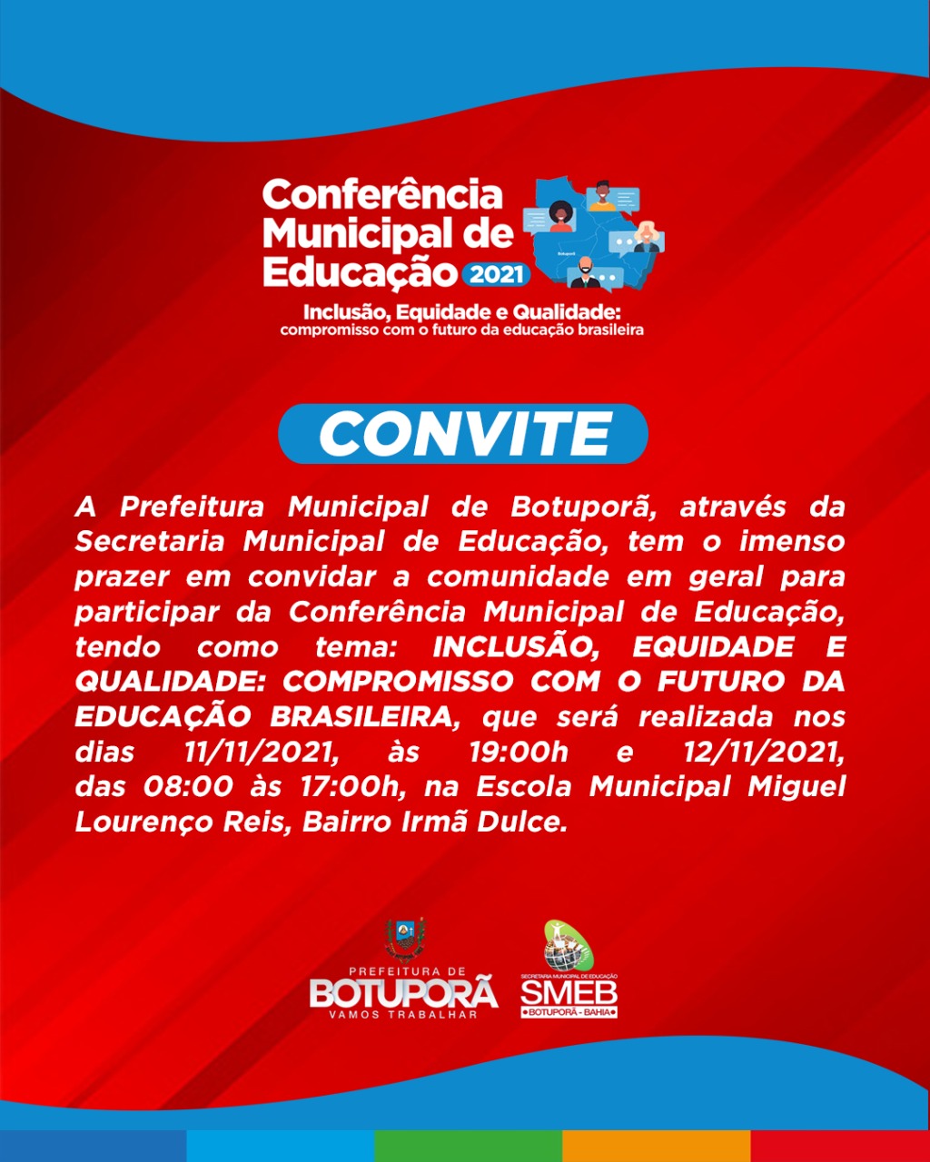 Convite - Conferência Municipal de Educação 2021