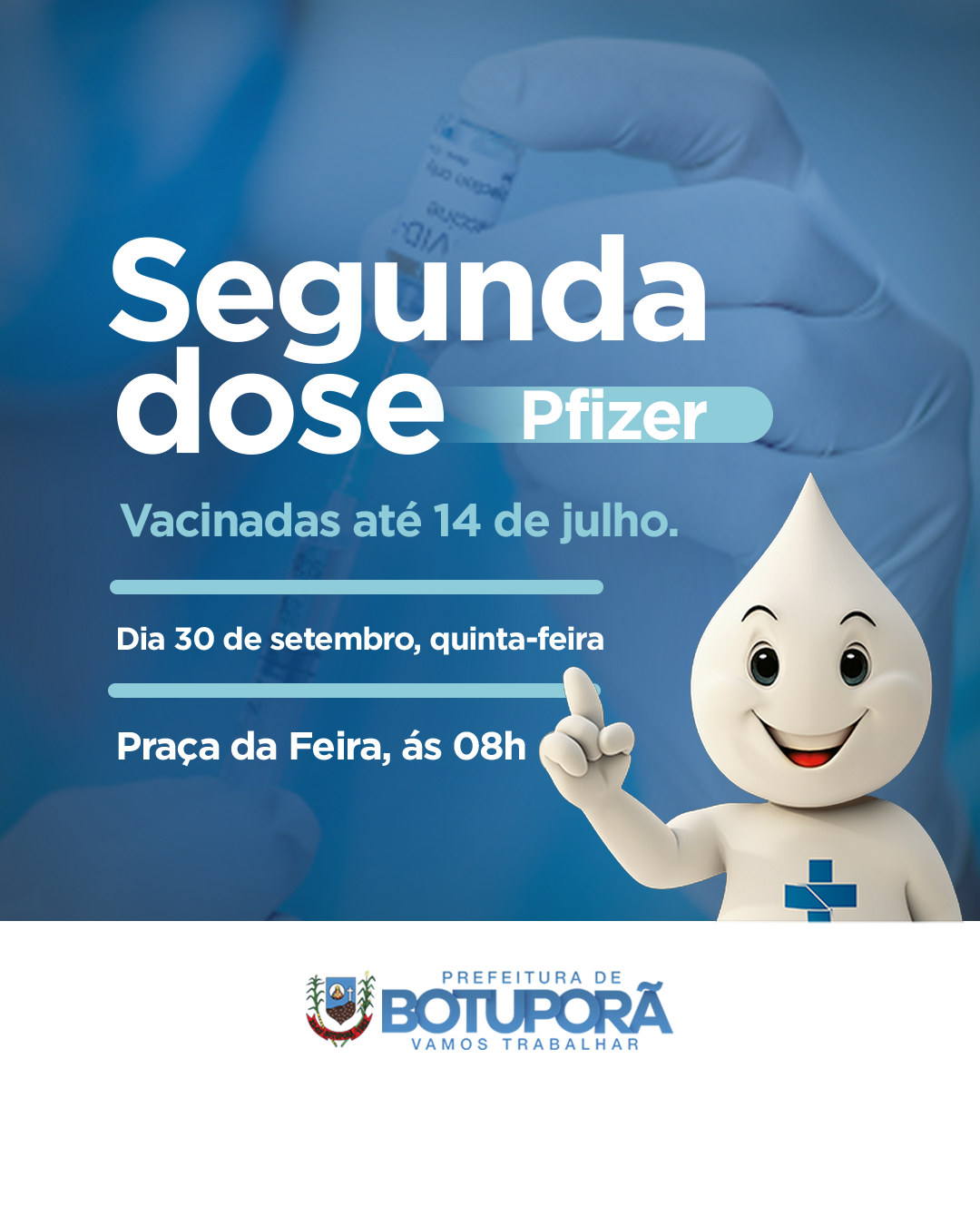 Segunda dose da Vacina Pfizer.