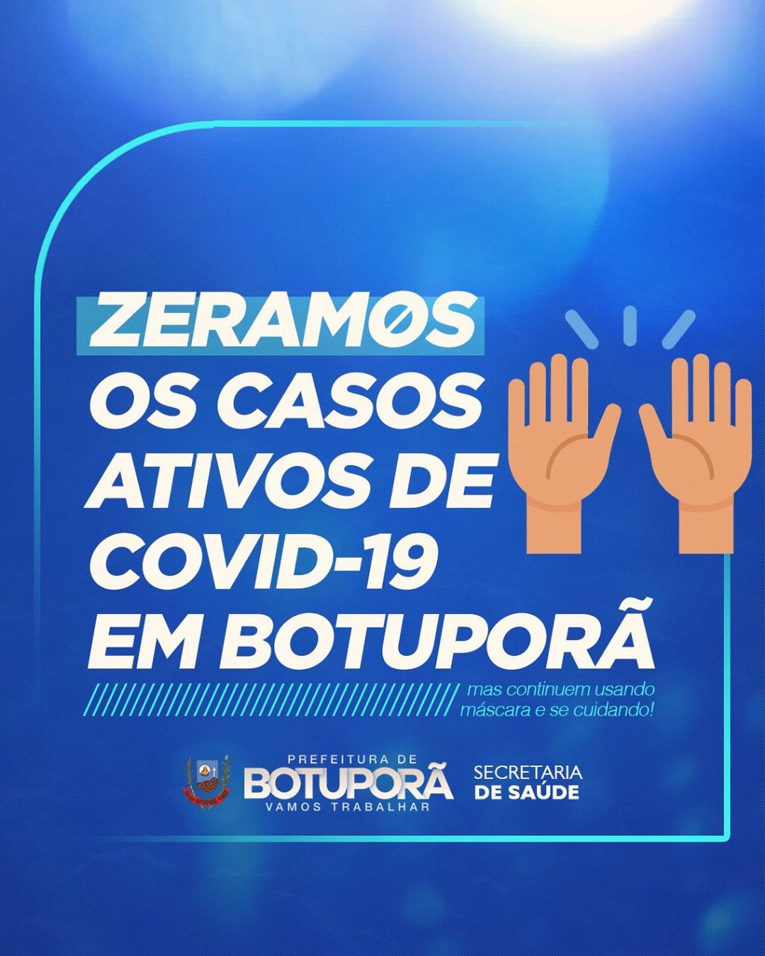 Zeramos os casos ativos de COVID-19