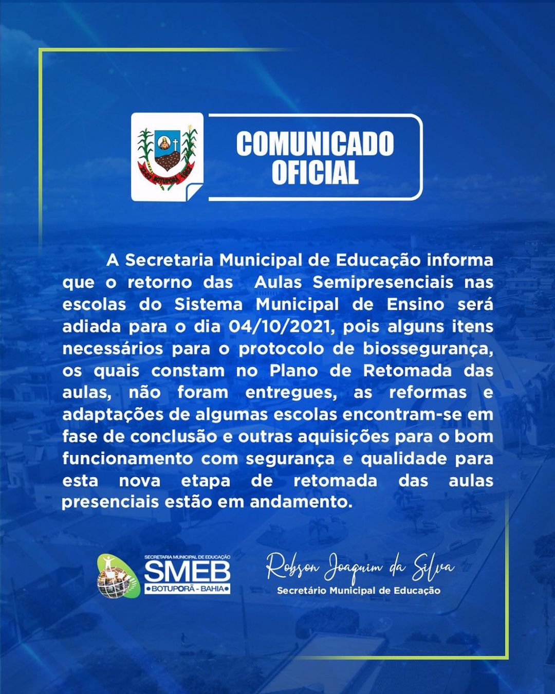 Comunicado oficial!